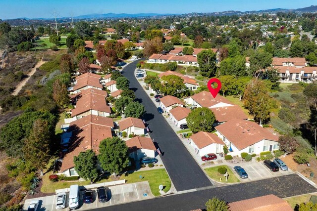 bird's eye view with a residential view