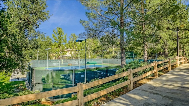 view of tennis court