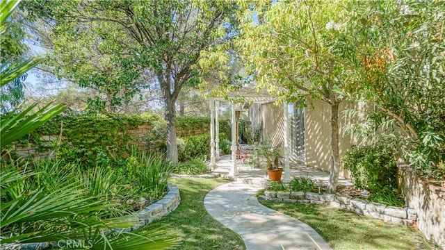 surrounding community featuring a pergola