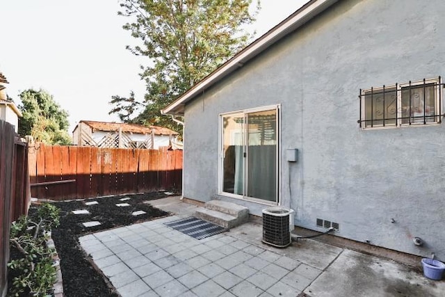 view of patio / terrace with central AC unit