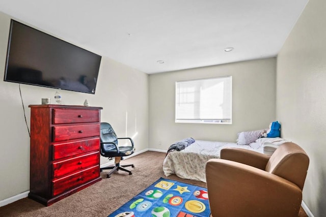 view of carpeted bedroom