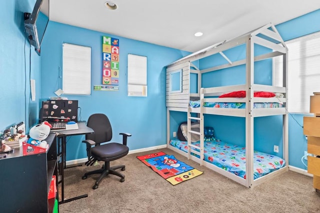 view of carpeted bedroom