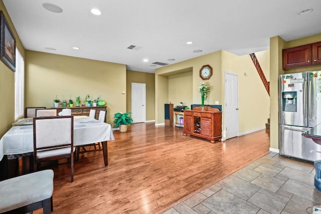 interior space featuring light hardwood / wood-style floors