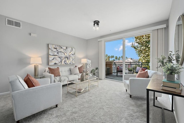 view of carpeted living room