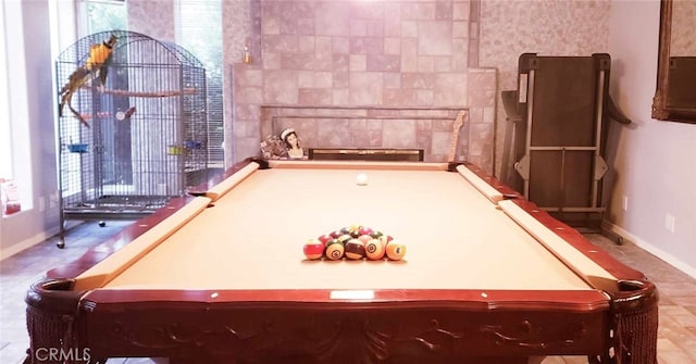 1793 Sutliff Rd, San Miguel, CA 93451 - rec room featuring billiards and a tiled fireplace