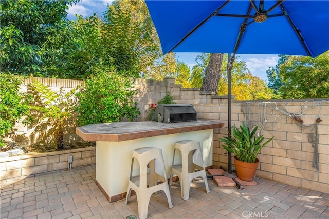 view of patio / terrace with area for grilling