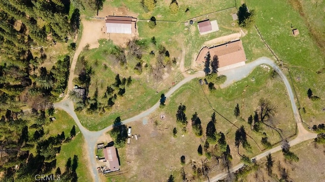 bird's eye view featuring a rural view