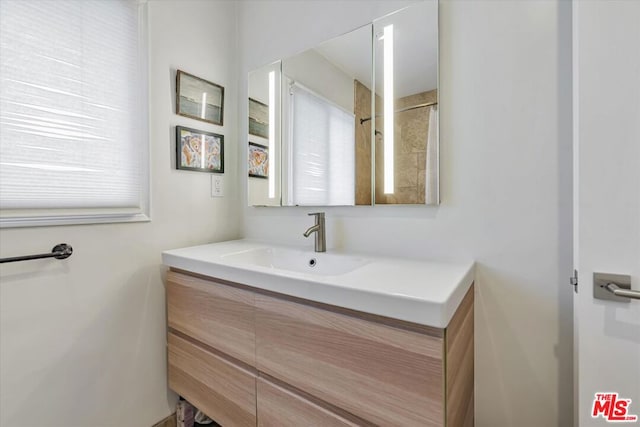 bathroom with vanity and a healthy amount of sunlight