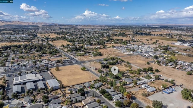 drone / aerial view with a mountain view