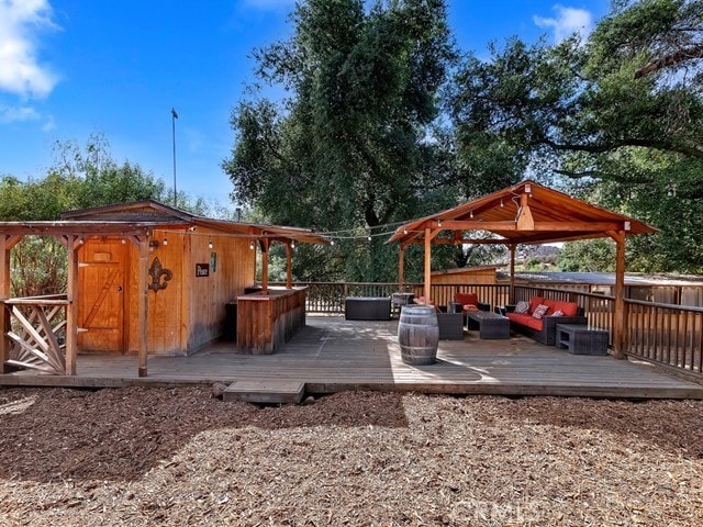 exterior space with a gazebo