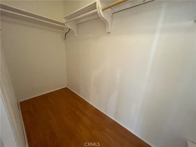 spacious closet with wood-type flooring