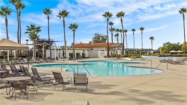 view of pool with a patio