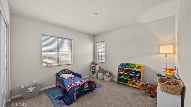 view of carpeted bedroom