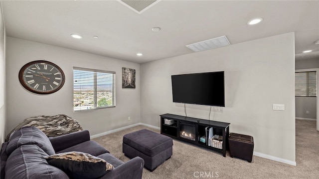 view of carpeted living room