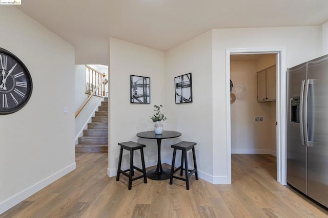 hallway featuring light hardwood / wood-style floors