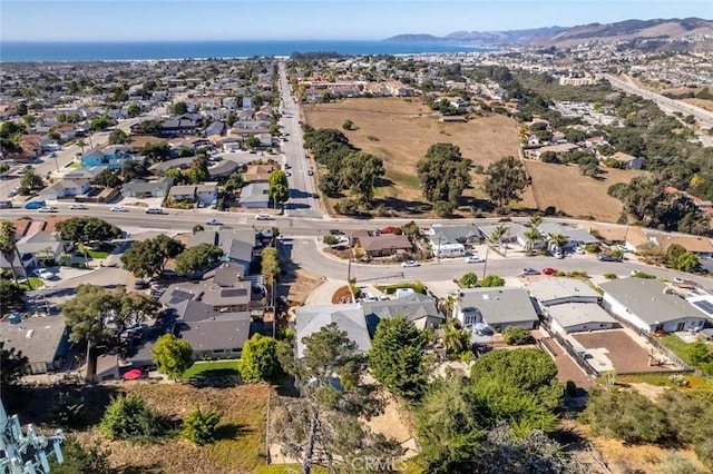 aerial view with a mountain view