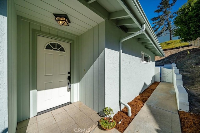 view of doorway to property