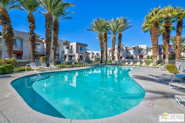 view of pool with a patio area