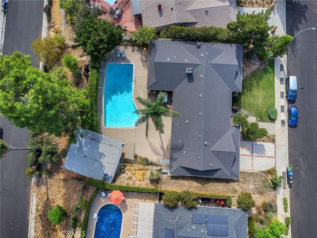 4614 La Subida Pl, Tarzana, CA 91356 - drone / aerial view of a pool