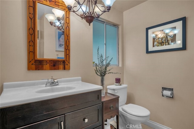 4614 La Subida Pl, Tarzana, CA 91356 - bathroom featuring vanity and a chandelier