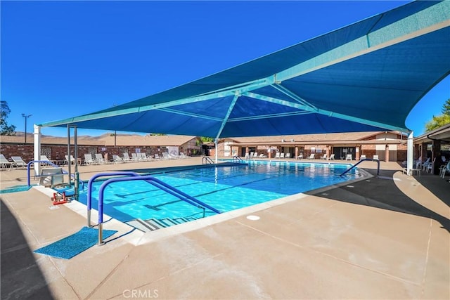 view of pool with a patio area