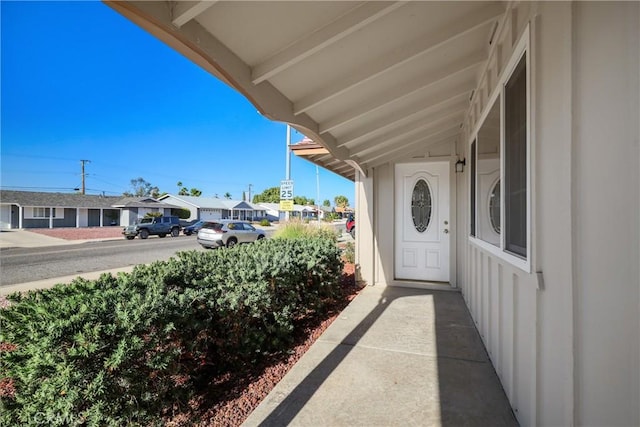 view of doorway to property