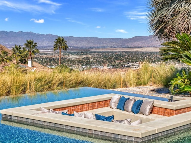 exterior space with a mountain view