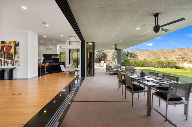 view of patio / terrace with ceiling fan