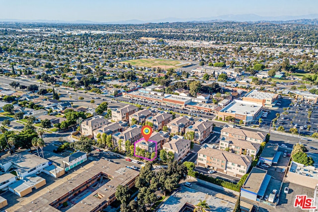 aerial view featuring a mountain view