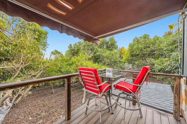 view of wooden deck