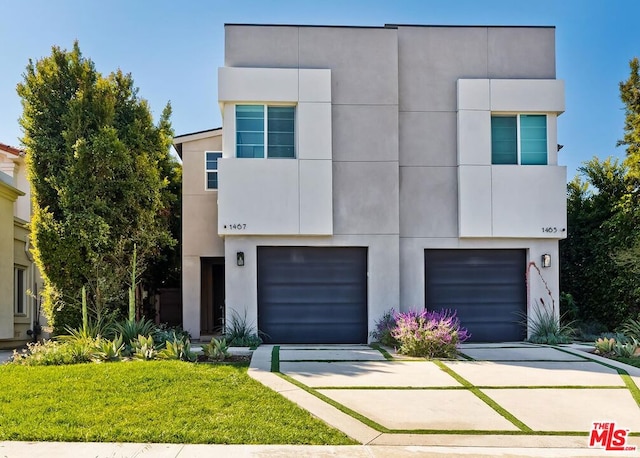 contemporary house with a garage