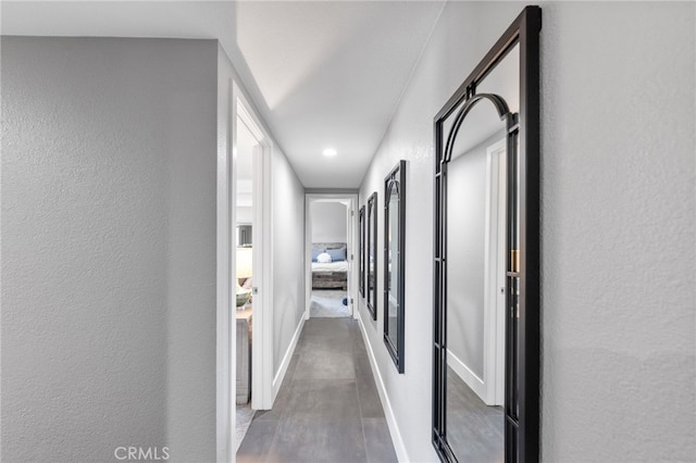 6 Kingston Ct E, Coronado, CA 92118 - hallway featuring a textured wall, baseboards, and recessed lighting