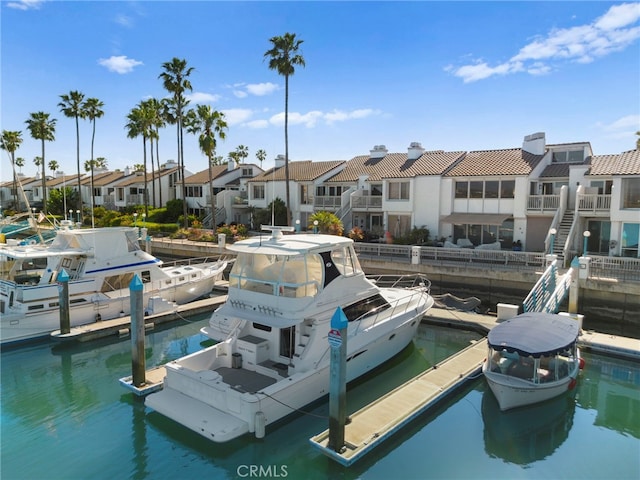 6 Kingston Ct E, Coronado, CA 92118 - dock with a residential view and a water view