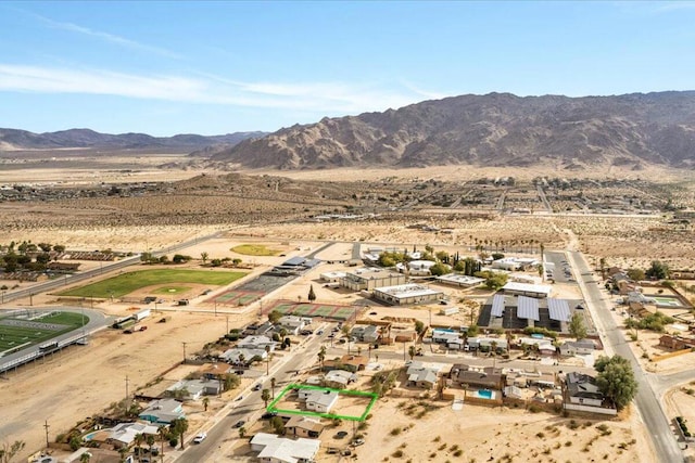 aerial view featuring a mountain view