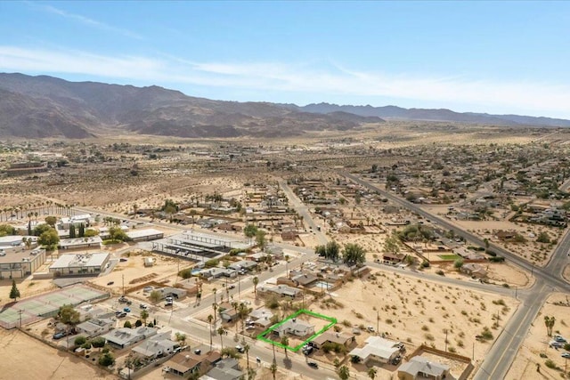 aerial view featuring a mountain view