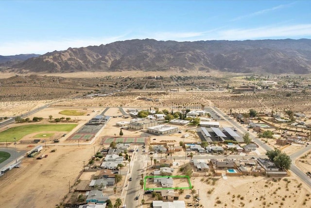 bird's eye view featuring a mountain view