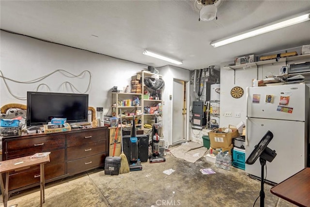 interior space featuring water heater