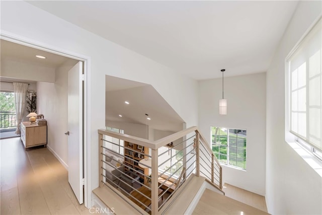 hallway featuring hardwood / wood-style floors