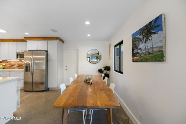 view of dining area