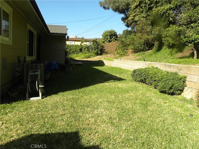 view of yard with cooling unit