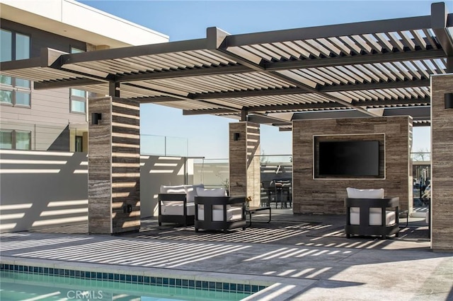 view of patio / terrace with a pergola