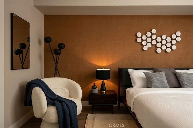 bedroom featuring wood-type flooring