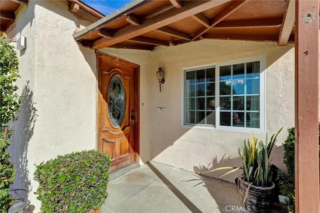 view of doorway to property