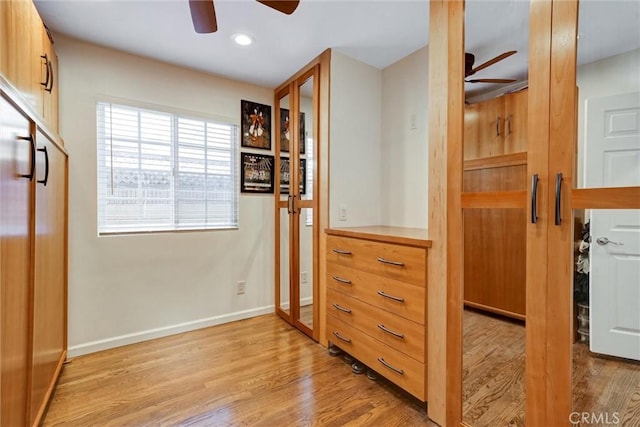 interior space featuring light wood-type flooring