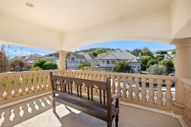 exterior space with a balcony