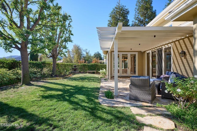 view of yard with a patio