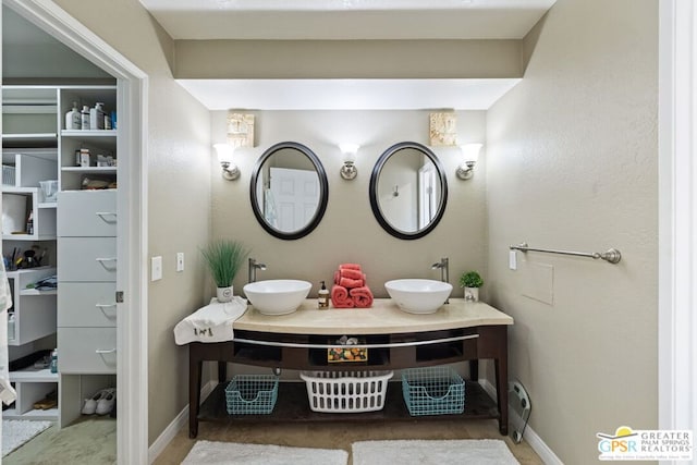 bathroom with vanity