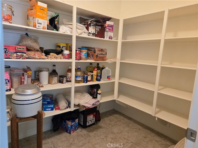 view of pantry