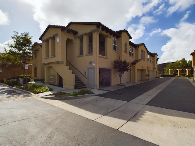 view of property featuring a garage