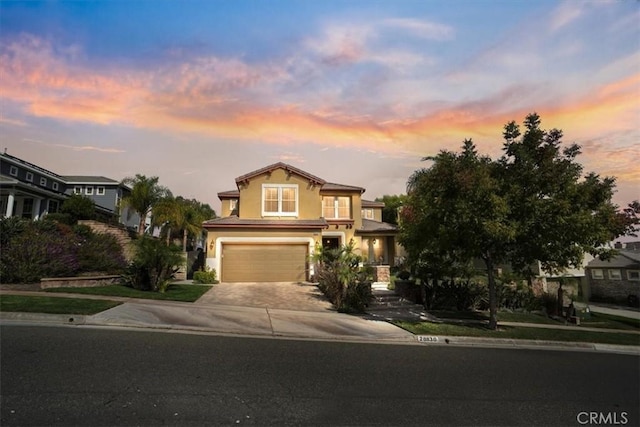 view of front of home featuring a garage